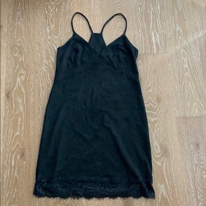 Black suede mini dress size women’s small